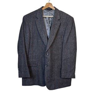 Jos a Bank Gordon 100% Camel Hair Sport Coat size 44 Grid Herringbone Business